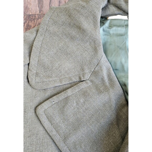 US Military Marine Corps Green Wool Uniform Overcoat Size 34s Goodstein Bros. - Picture 13 of 16